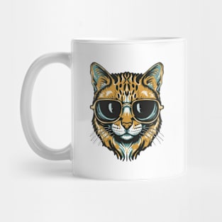 Head of Cat with Sunglasses Mug